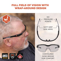 Skullerz Dellenger Anti-fog Safety Glasses W/adj Temples,black Frame,indoor/outdoor Polycarbonate Lens, Ships In 1-3 Bus Days