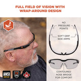Skullerz Dellenger Anti-fog Safety Glasses W/adj Temples,black Frame,indoor/outdoor Polycarbonate Lens, Ships In 1-3 Bus Days