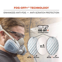 Skullerz Dellenger Anti-scratch/enhanced Anti-fog Safety Glasses W/adj Temples, Black Frame,clear Lens, Ships In 1-3 Bus Days