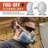 Skullerz Dellenger Anti-scratch/enhanced Anti-fog Safety Glasses, Adj Temple/black Frame,smoke Polylens,ships In 1-3 Bus Days