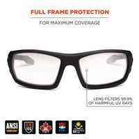 Skullerz Odin Anti-scratch And Enhanced Anti-fog Safety Glasses, Black Frame, Clear Polycarbonate Lens, Ships In 1-3 Bus Days
