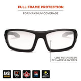 Skullerz Odin Anti-scratch And Enhanced Anti-fog Safety Glasses, Black Frame, Clear Polycarbonate Lens, Ships In 1-3 Bus Days