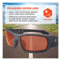 Skullerz Odin Safety Glasses, Kryptek Typhon Nylon Impact Frame, Polarized Copper Polycarb Lens, Ships In 1-3 Business Days