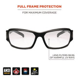 Skullerz Thor Anti-scratch And Enhanced Anti-fog Safety Glasses, Black Frame, Clear Polycarbonate Lens, Ships In 1-3 Bus Days