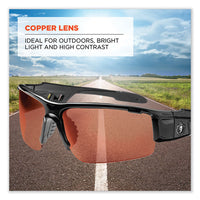 Skullerz Dagr Safety Glasses, Black Nylon Impact Frame, Copper Polycarbonate Lens, Ships In 1-3 Business Days