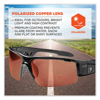 Skullerz Dagr Safety Glasses, Black Nylon Impact Frame, Polarized Copper Polycarbonate Lens, Ships In 1-3 Business Days