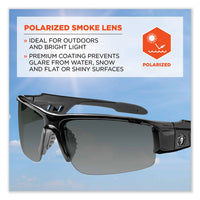 Skullerz Dagr Safety Glasses, Black Nylon Impact Frame, Polarized Smoke Polycarbonate Lens, Ships In 1-3 Business Days