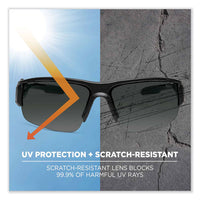 Skullerz Dagr Safety Glasses, Black Nylon Impact Frame, Anti-fog Smoke Polycarbonate Lens, Ships In 1-3 Business Days