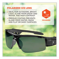 Skullerz Dagr Safety Glasses, Black Nylon Impact Frame, Polarized G15 Polycarbonate Lens, Ships In 1-3 Business Days