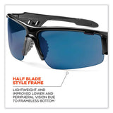 Skullerz Dagr Safety Glasses, Black Nylon Impact Frame, Blue Mirror Polycarbonate Lens, Ships In 1-3 Business Days