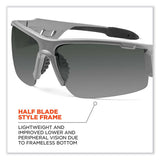 Skullerz Dagr Safety Glasses, Matte Gray Nylon Impact Frame, Polarized Smoke Polycarbonate Lens, Ships In 1-3 Business Days