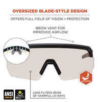 Skullerz Aegir Anti-scratch/enhanced Anti-fog Safety Glasses, Black Frame,in/outdoor Polycarbonate Lens,ships In 1-3 Bus Days