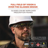 Skullerz Osmin Safety Glasses, Matte Black Polycarbonate Frame, Indoor/outdoor Polycarbonate Lens, Ships In 1-3 Business Days