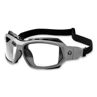 Skullerz Loki Safety Glasses/goggles, Matte Gray Nylon Impact Frame, Anti-fog Clear Polycarb Lens, Ships In 1-3 Business Days