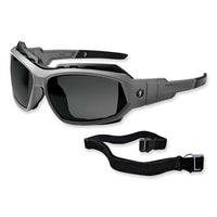 Skullerz Loki Safety Glasses/goggles, Matte Gray Nylon Impact Frame, Polarized Smoke Polycarb Lens,ships In 1-3 Business Days