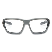 Skullerz Baldr Safety Glasses, Matte Gray Nylon Impact Frame, Clear Polycarbonate Lens