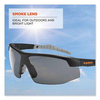 Skullerz Skoll Safety Glasses, Matte Black Nylon Impact Frame, Smoke Polycarbonate Lens, Ships In 1-3 Business Days