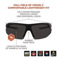 Skullerz Skoll Anti-scratch/anti-fog Safety Glasses, Matte Black Nylon Frame, Smoke Polycarb Lens, Ships In 1-3 Bus Days