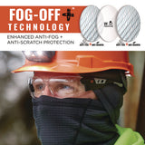 Skullerz Saga Anti-scratch/enhanced Anti-fog Safety Glasses, Matte Black Frameless, Clear Polycarb Lens,ships In 1-3 Bus Days