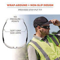 Skullerz Saga Anti-scratch/enhanced Anti-fog Safety Glasses, Matte Black Frameless, Clear Polycarb Lens,ships In 1-3 Bus Days