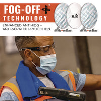 Skullerz Vali Anti-scratch/enhanced Anti-fog Safety Glasses, Matte Black Frameless, Clear Polycarb Lens,ships In 1-3 Bus Days