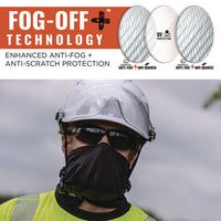 Skullerz Vali Anti-scratch/enhanced Anti-fog Safety Glasses, Matte Black Frameless, Smoke Polycarb Lens,ships In 1-3 Bus Days