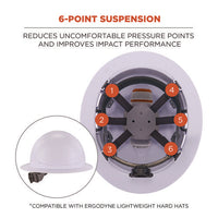 Skullerz 8986 6-point Hard Hat Suspension Replacement, Gray, Ships In 1-3 Business Days