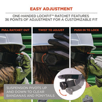 Skullerz 8986 6-point Hard Hat Suspension Replacement, Gray, Ships In 1-3 Business Days