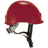 Skullerz 8976 Class E Safety Helmet, 6-point Ratchet Suspension, Red