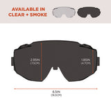 Skullerz Modi Otg Anti-scratch And Enhanced Anti-fog Safety Goggles Replacement Lens, Smoke, Ships In 1-3 Business Days