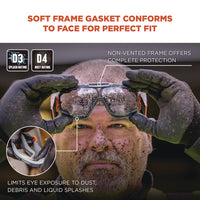 Skullerz Arkyn Anti-scratch And Enhanced Anti-fog Safety Goggles With Elastic Strap, Clear, Ships In 1-3 Business Days