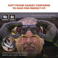 Skullerz Arkyn Anti-scratch And Enhanced Anti-fog Safety Goggles With Elastic Strap, Smoke, Ships In 1-3 Business Days