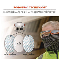 Skullerz Arkyn Anti-scratch And Enhanced Anti-fog Safety Goggles With Neoprene Strap, Clear, Ships In 1-3 Business Days