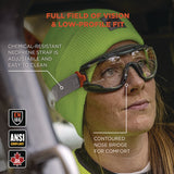 Skullerz Arkyn Anti-scratch And Enhanced Anti-fog Safety Goggles With Neoprene Strap, Clear, Ships In 1-3 Business Days