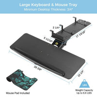 Adjustable Keyboard Tray, Black