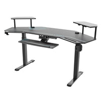 Aero Standing Desk, 71.93" X 29.93" X 34.62" To 53.18", Black