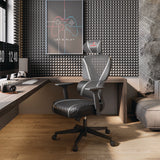 Norn Ergonomic Chair, Supports Up To 275 Lb, 18.11" To 22.04" Seat Height, Black/gray Mesh Seat/back, Black Base