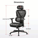 Norn Ergonomic Chair, Supports Up To 275 Lb, 18.11" To 22.04" Seat Height, Black/gray Mesh Seat/back, Black Base