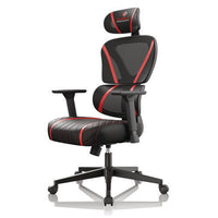 Norn Ergonomic Chair, Supports Up To 275 Lb, 18.11" To 22.04" Seat Height, Black/red Mesh Seat/back, Black Base