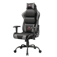 Hector Ergonomic Chair, Supports Up To 300 Lb, 20.25" - 24.25" Seat Height, Black Pu Leather Seat, Black/gray Pu Leather Back