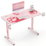 Cute Gaming Desk, 47" X 23.63" X 30.13", Pink