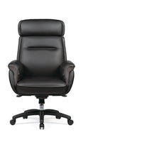 Royal Executive Office Chair, Support Up To 300 Lb, 19.46"-22.26" Seat Height, Black Pu Leather Seat, Black Faux Leather Back