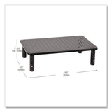 Adjustable Rectangular Monitor Stand, 14.5" X 9.25" X 4" To 5.5", Black, Supports 44 Lb, 2/pack