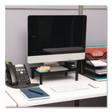 Adjustable Rectangular Monitor Stand, 14.5" X 9.25" X 4" To 5.5", Black, Supports 44 Lb, 2/pack