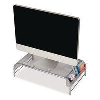 Metal Mesh Monitor Stand, For Up To 22" Monitors, 19" X 10.5" X 5.5", Silver, Supports 25 Lb