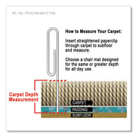 Trendsetter Chair Mat For Medium Pile Carpet, 36 X 48, Pewter, Ships In 4-6 Business Days