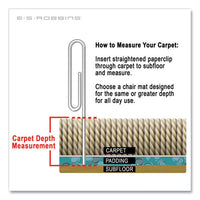 Trendsetter Chair Mat For Medium Pile Carpet, 36 X 48, Cherry, Ships In 4-6 Business Days