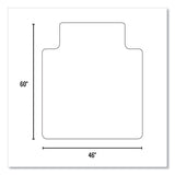 Everlife Chair Mat For Extra High Pile Carpet With Lip, 46 X 60, Clear, Ships In 4-6 Business Days