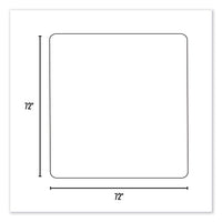 Everlife Chair Mat For Extra High Pile Carpet, Square, 72 X 72, Clear, Ships In 7-10 Business Days