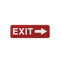 Emergency Exit Indoor/outdoor Wall Sign, 9 X 3, Red Face, White Graphics, 2/pack